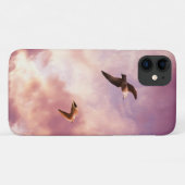 Coques Case-Mate iPhone Mouettes volant dans un ciel de coucher de soleil (Dos (Horizontal))