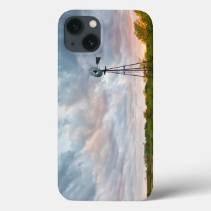 iPhone 13 Case Moulin à vent et nuages au coucher du soleil