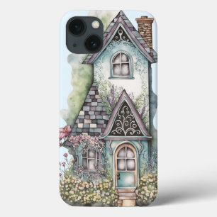 Case-Mate iPhone Case Moulures de toit carrelé de cottage à l'aquarelle