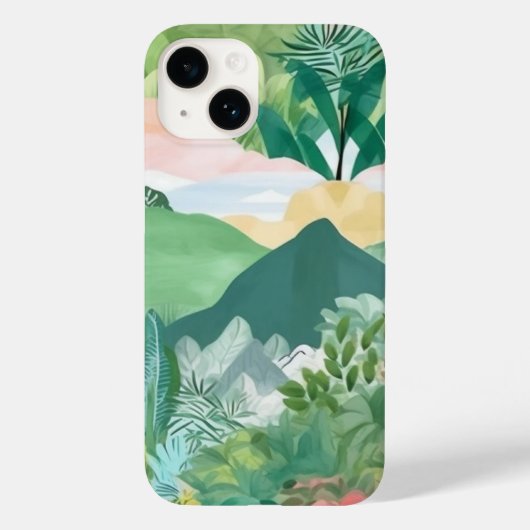 Coques Case-Mate iPhone Mountain and Palm Trees (Verso)