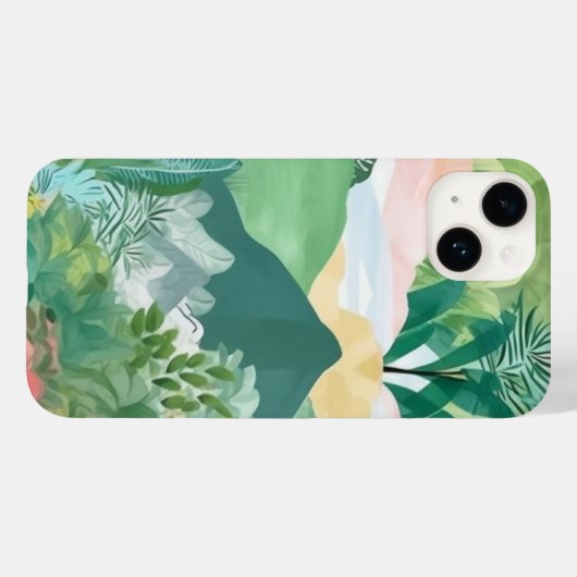 Coques Case-Mate iPhone Mountain and Palm Trees (Verso (horizontal))