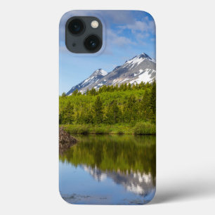 iPhone 13 Case Mountain Peaks Reflect Into A Beaver Pond