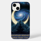 Coques Case-Mate iPhone Mountain Serenity Cosmic Meditation, Crescent Moon (Verso)