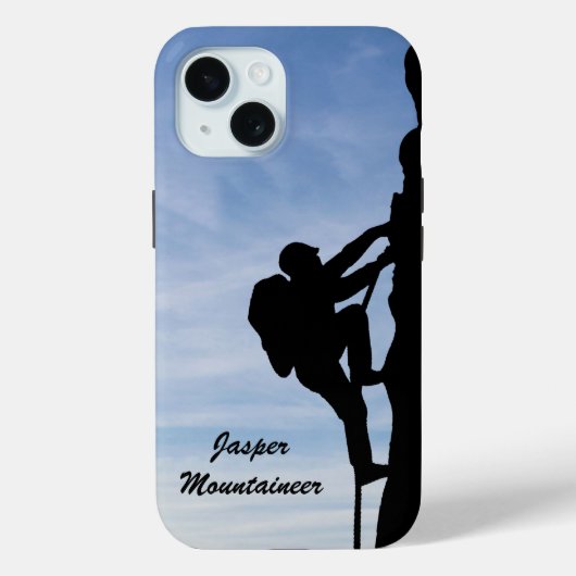 Coques Case-Mate iPhone Mountaineering with Climber Silhouette personalize (Verso)