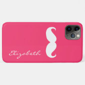 Coques Case-Mate iPhone Moustache Arrière - plan rose chaud (Dos (Horizontal))