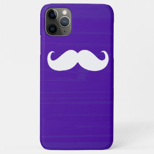 Case-Mate iPhone Case Moustache blanche amusante sur Arrière - plan pour