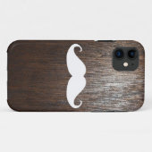 Coques Case-Mate iPhone Moustache blanche drôle sur l'arrière - plan en (Dos (Horizontal))