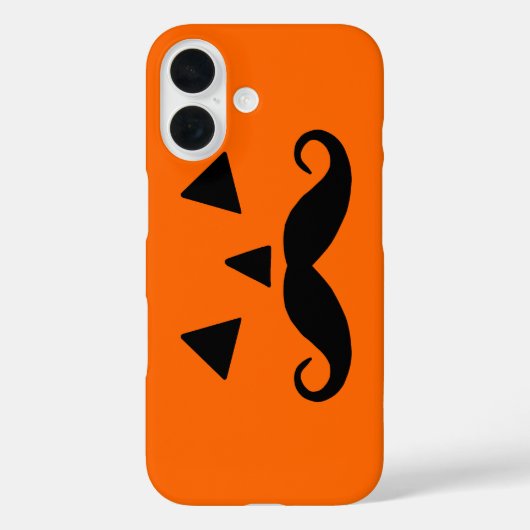 Coques Case-Mate iPhone Moustache citrouille (Verso)