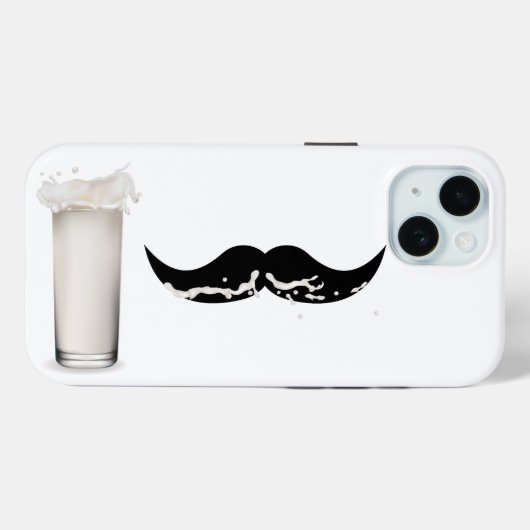 Coques Case-Mate iPhone Moustache de lait (Verso (horizontal))