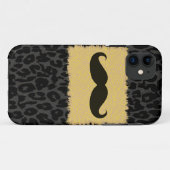Coques Case-Mate iPhone Moustache drôle et Empreinte de léopard (Dos (Horizontal))