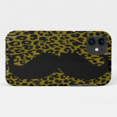 Coques Case-Mate iPhone Moustache drôle sur la peau de léopard 3 (Dos (Horizontal))