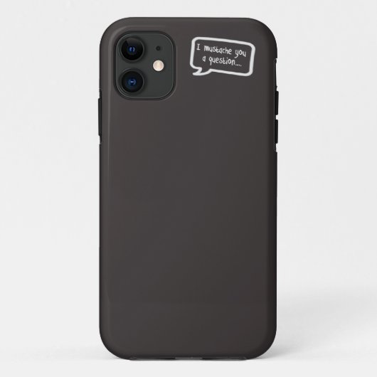 Coques Case-Mate iPhone moustache i vous un mini gris de question (Dos)