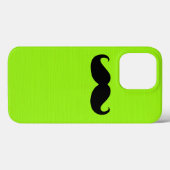 Coques Case-Mate iPhone Moustache noire sur Arrière - plan vert (Verso (horizontal))