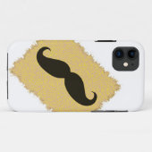 Coques Case-Mate iPhone Moustache noire sur peau de léopard (Dos (Horizontal))