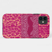 Coques Case-Mate iPhone Moustache rouge et Empreinte de léopard (Dos (Horizontal))