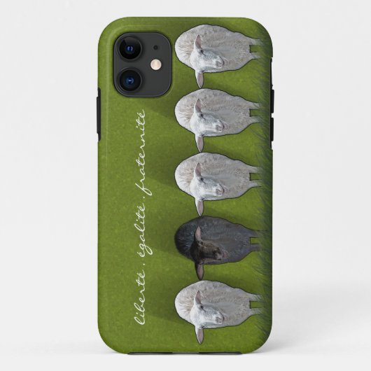 Coques Case-Mate iPhone Mouton noir Mouton blanc Cinq (Dos)