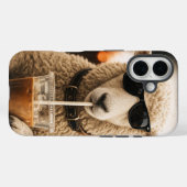 Coques Case-Mate iPhone Moutons cools buvant du café glacé (Verso (horizontal))