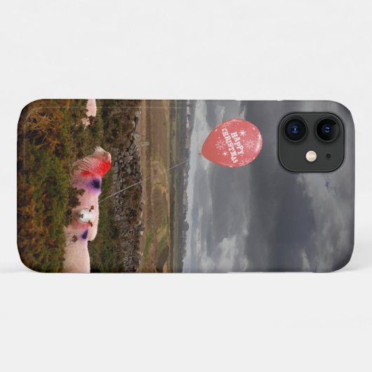 Coques Case-Mate iPhone moutons de Noël (Dos (Horizontal))