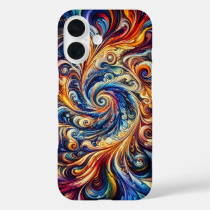 Coques iPhone 16 Mouvement coloré Art Abstrait