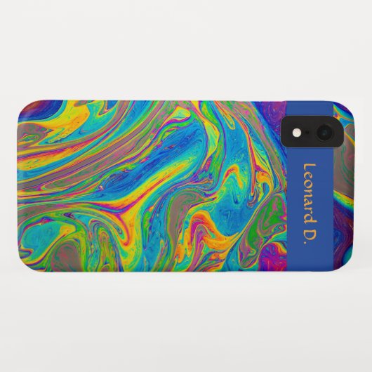 Coques Case-Mate iPhone Mouvement psychédélique modifiable (Dos (Horizontal))