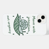 Coques Case-Mate iPhone Move with Intention – Snail Quote Art (Verso (horizontal))