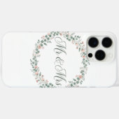 Coques Case-Mate iPhone Mr & Mrs Eucalyptus Wreath iPhone Case (Verso (horizontal))
