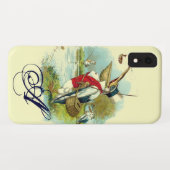 Coques Case-Mate iPhone MR PÉLICAN PÊCHE MONOGRAMME,crème (Dos (Horizontal))