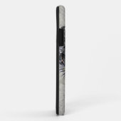 Coques Case-Mate iPhone Muet, damassé de crâne de tournesol (Dos/Droite)