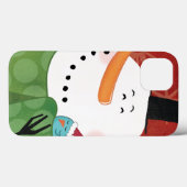 Coques Case-Mate iPhone Mug de Noël bleu avec cacao foncé (Verso (horizontal))