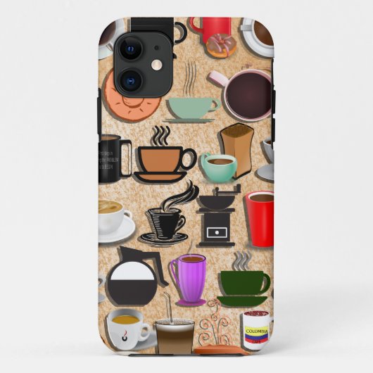 Coques Case-Mate iPhone Mugs de café sur crème (Dos)