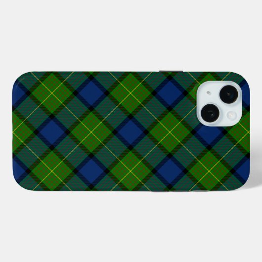 Coques Case-Mate iPhone Muir Moore écossais vert bleu plaid (Verso (horizontal))