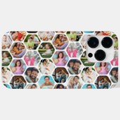 Coques Case-Mate iPhone Multi Photo Collage Simple Moderne Hexagon Motif (Verso (horizontal))