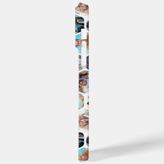 Coques Case-Mate iPhone Multi Photo Collage Simple Moderne Hexagon Motif (Verso / Gauche)