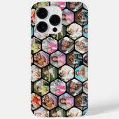 Coques Case-Mate iPhone Multi Photo Collage Simple Moderne Hexagon Motif (Verso)