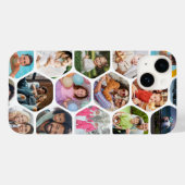 Coques Case-Mate iPhone Multi Photo Collage Simple Moderne Hexagon Motif (Verso (horizontal))