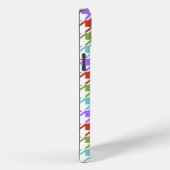Coques Case-Mate iPhone Multicolor Houndstooth+Motif blanc (Verso / Droite)