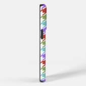 Coques Case-Mate iPhone Multicolor Houndstooth+Motif blanc (Verso / Droite)