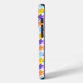 Coques Case-Mate iPhone Multicolor Houndstooth+Motif blanc (Verso / Gauche)