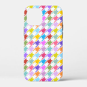 Case-Mate iPhone Case Multicolor Houndstooth+Motif blanc