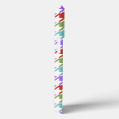 Coques Case-Mate iPhone Multicolor Houndstooth+Motif blanc (Verso / Droite)