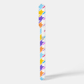 Coques Case-Mate iPhone Multicolor Houndstooth+Motif blanc (Verso / Gauche)