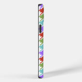 Coques Case-Mate iPhone Multicolor Houndstooth+Motif blanc (Verso / Droite)