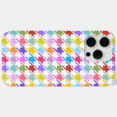 Coques Case-Mate iPhone Multicolor Houndstooth+Motif blanc (Verso (horizontal))
