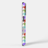 Coques Case-Mate iPhone Multicolor Houndstooth+Motif blanc (Verso / Droite)