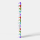Coques Case-Mate iPhone Multicolor Houndstooth+Motif blanc (Verso / Droite)
