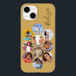 Coque Pour iPhone 14 Multiphoto Collage simple moderne personnalisé<br><div class="desc">Multi Photo Collage Simple Modern Personnalisé Nom Hexagon Motif Smartphone coque iphone dispose d'un collage photo de vos photos préférées en forme d'hexagone. Personnalisé avec votre nom. Parfait pour l'anniversaire, Noël, Fête des Mères, Fête des pères, Grands-parents, frère, soeur, meilleur ami et plus. CONSEIL PHOTO : centrez vos photos avant...</div>