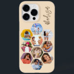 Coque Pour Pour iPhone 14 Pro Max Multiphoto Collage simple moderne personnalisé<br><div class="desc">Multi Photo Collage Simple Modern Personnalisé Nom Hexagon Motif Smartphone coque iphone dispose d'un collage photo de vos photos préférées en forme d'hexagone. Personnalisé avec votre nom. Parfait pour l'anniversaire, Noël, Fête des Mères, Fête des pères, Grands-parents, frère, soeur, meilleur ami et plus. CONSEIL PHOTO : centrez vos photos avant...</div>