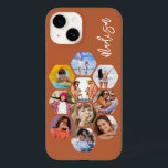 Coque Pour iPhone 14 Multiphoto Collage simple moderne personnalisé<br><div class="desc">Multi Photo Collage Simple Modern Personnalisé Nom Hexagon Motif Smartphone coque iphone dispose d'un collage photo de vos photos préférées en forme d'hexagone. Personnalisé avec votre nom. Parfait pour l'anniversaire, Noël, Fête des Mères, Fête des pères, Grands-parents, frère, soeur, meilleur ami et plus. CONSEIL PHOTO : centrez vos photos avant...</div>