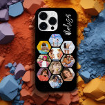 Coque Pour Pour iPhone 14 Pro Max Multiphoto Collage simple moderne personnalisé<br><div class="desc">Multi Photo Collage Simple Modern Personnalisé Nom Hexagon Motif Smartphone coque iphone dispose d'un collage photo de vos photos préférées en forme d'hexagone. Personnalisé avec votre nom. Parfait pour l'anniversaire, Noël, Fête des Mères, Fête des pères, Grands-parents, frère, soeur, meilleur ami et plus. CONSEIL PHOTO : centrez vos photos avant...</div>