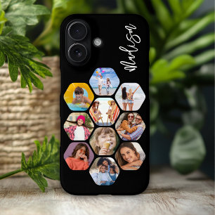 Coques iPhone 16 Multiphoto Collage simple moderne personnalisé